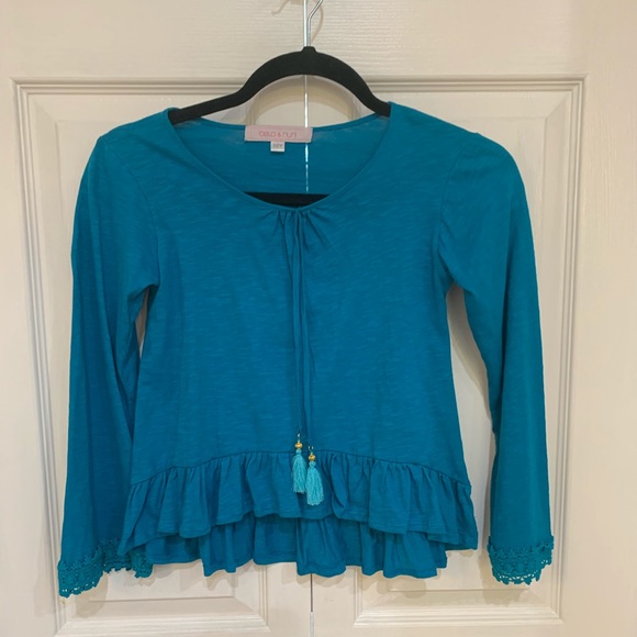 Girls size 10 bels & nun Turquoise top. - Picture 1 of 4